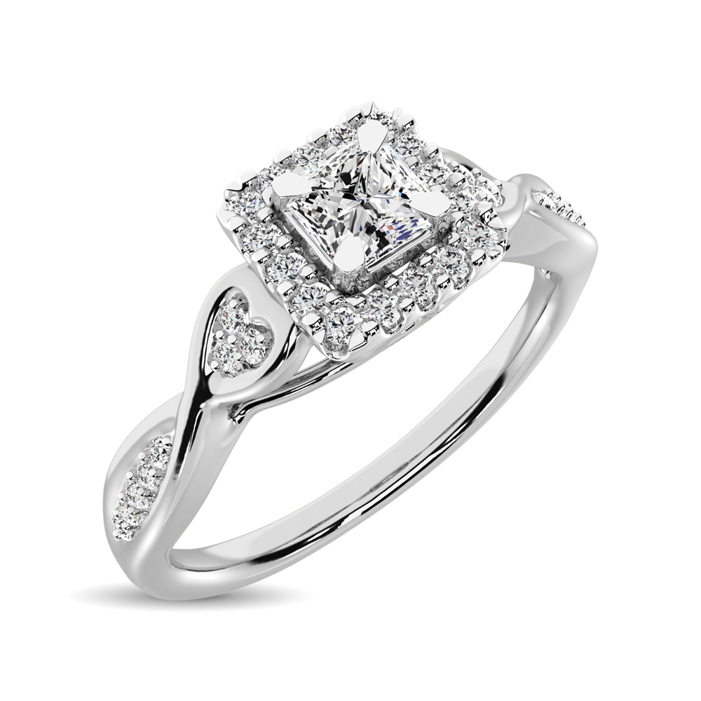 Diamond 1/8 Ct.Tw. Promise Ring in 10K White Gold- Sparkle & Jade-SparkleAndJade.com 61056W