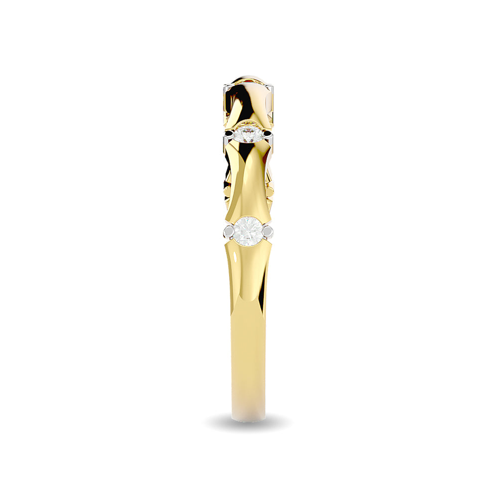 Diamond 1/8 ct tw Stackable Anniversary Ring in 14K Yellow Gold- Sparkle & Jade-SparkleAndJade.com 63067Y