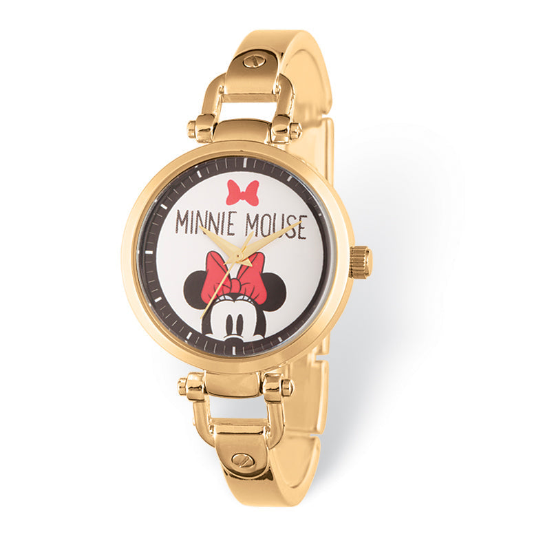 Disney Adult Size Minnie Mouse Gold-Tone Bracelet Watch- Sparkle & Jade-SparkleAndJade.com XWA5395