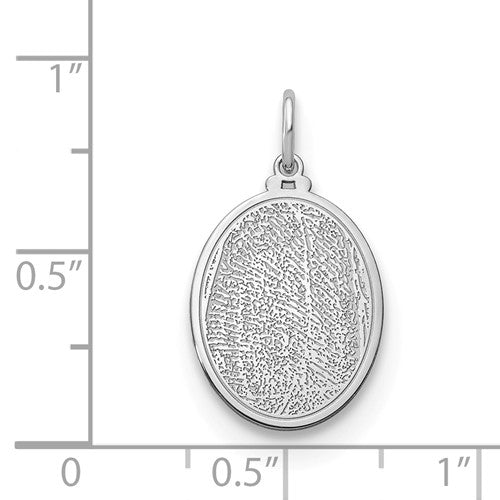 Engraved Fingerprint Charm Pendant- Sparkle & Jade-SparkleAndJade.com 