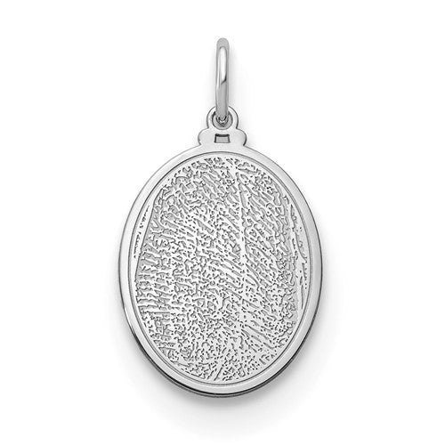 Engraved Fingerprint Charm Pendant- Sparkle & Jade-SparkleAndJade.com XNA913SS