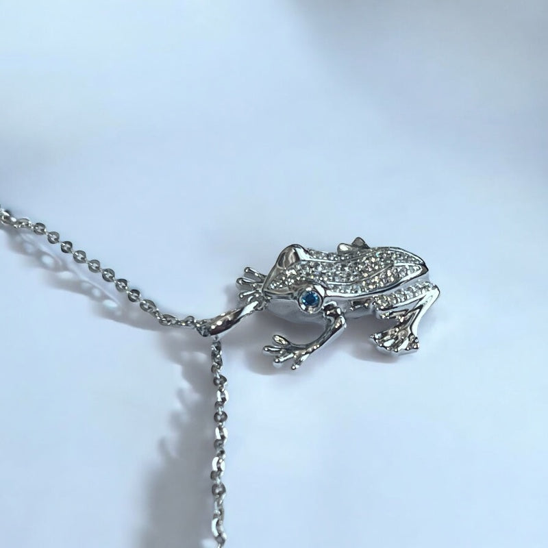 Pavé Coqui Frog Pendant- Sparkle & Jade-SparkleAndJade.com 919-11-01