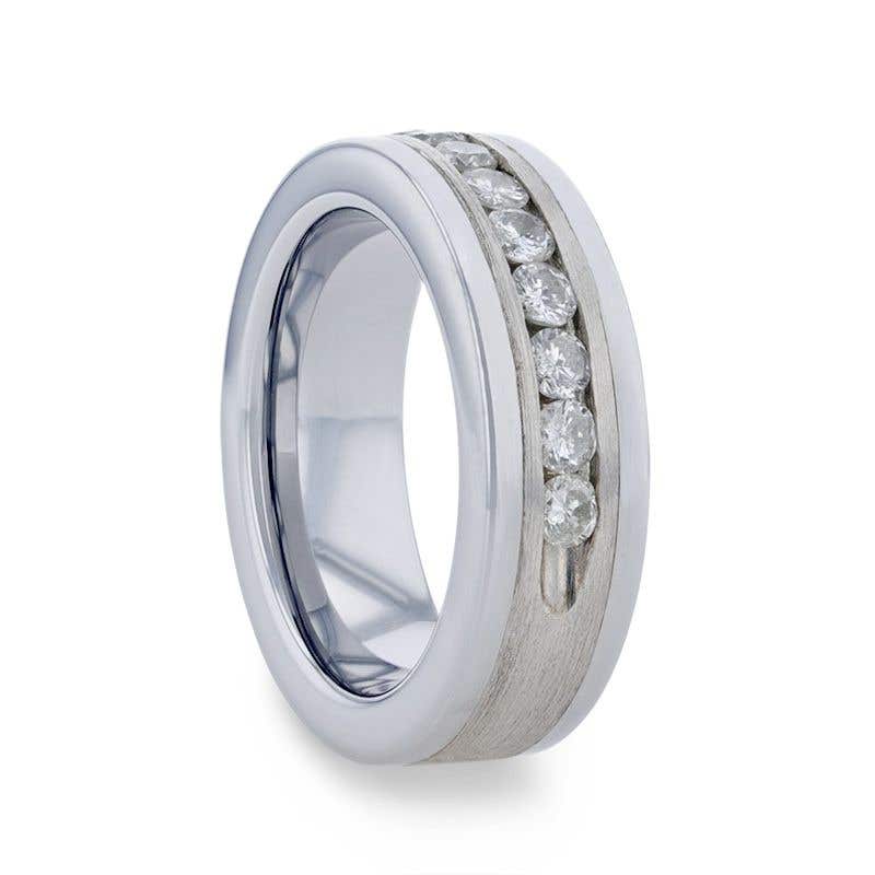 Thorsten HOLDEN Flat Tungsten Carbide ring with Satin Finished Silver