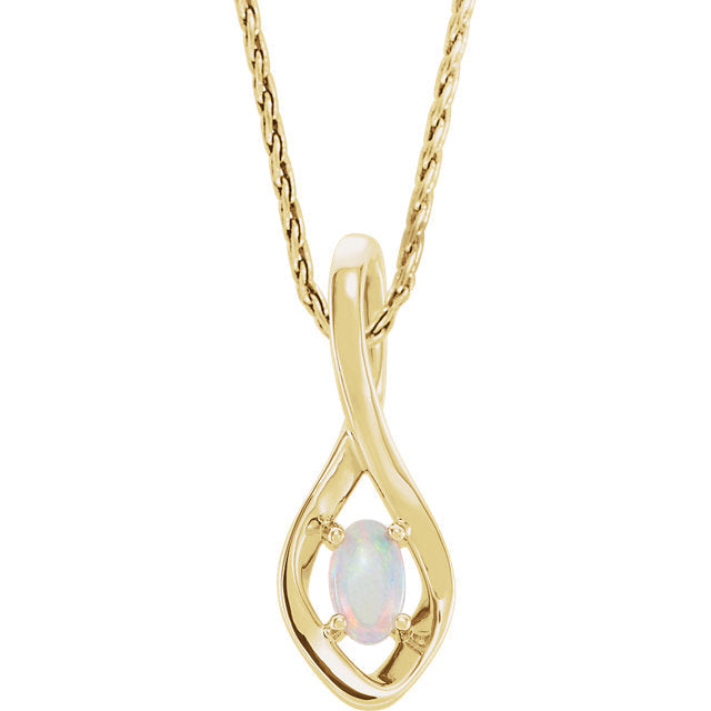 Freeform Infinity Inspired Genuine Opal Pendant or Necklace- Sparkle & Jade-SparkleAndJade.com 86584:60001:P