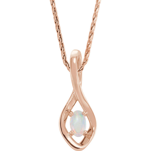 Freeform Infinity Inspired Genuine Opal Pendant or Necklace- Sparkle & Jade-SparkleAndJade.com 86584:60002:P