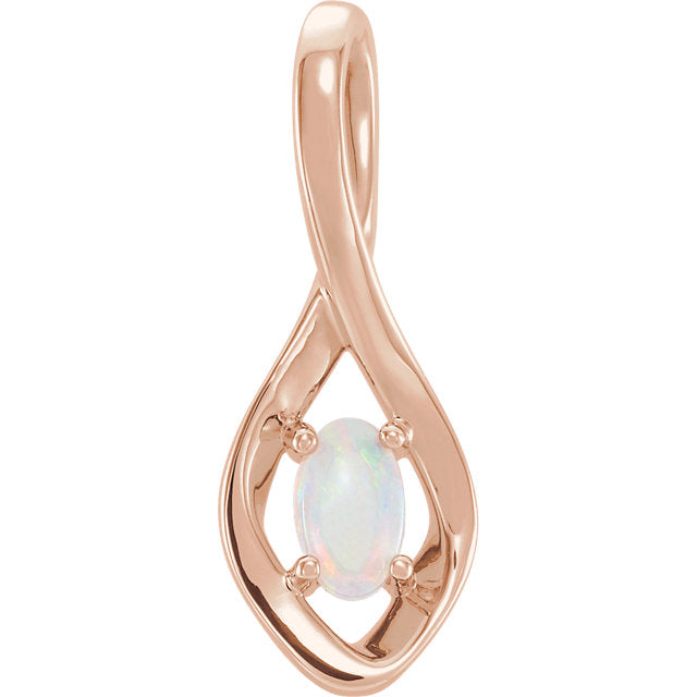 Freeform Infinity Inspired Genuine Opal Pendant or Necklace- Sparkle & Jade-SparkleAndJade.com 86584:602:P