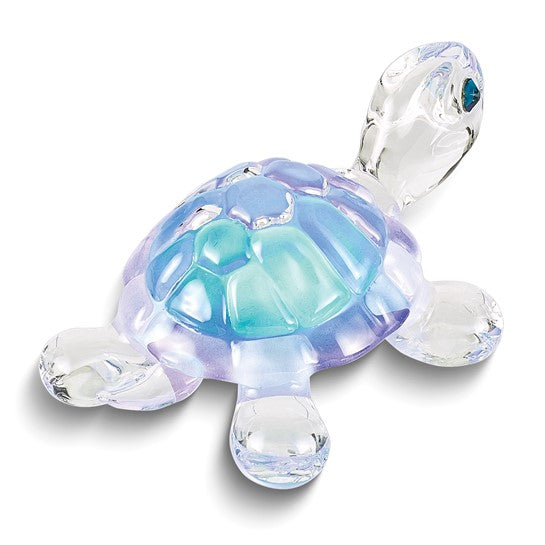Glass Baron Blue 2.5" Turtle Glass Figurine- Sparkle & Jade-SparkleAndJade.com S3 256-B GM21688