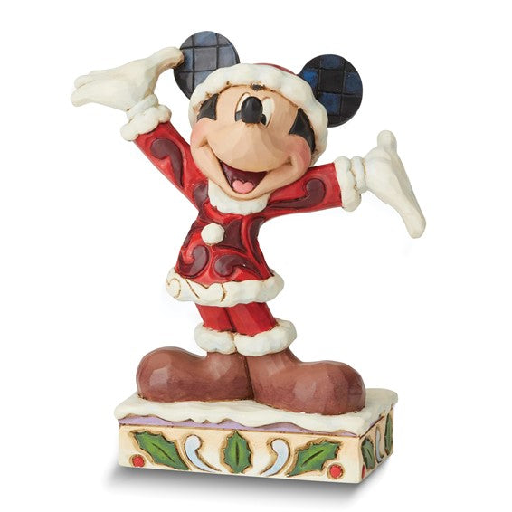 Disney Traditions by Jim Shore Tis A Splendid Season Mickey Christmas Personality Figurine- Sparkle & Jade-SparkleAndJade.com GM23403