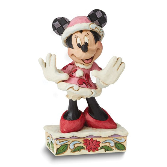Disney Traditions by Jim Shore Festive Fashionista Minnie Christmas Personality Figurine- Sparkle & Jade-SparkleAndJade.com GM23404