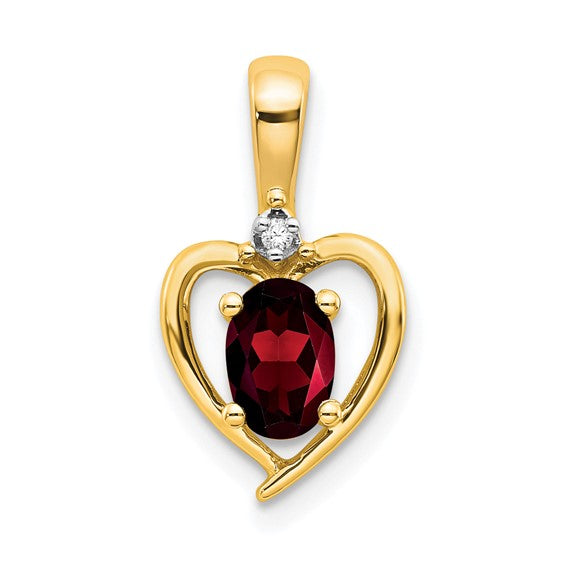 Gemstone and Diamond Heart Pendants- Sparkle & Jade-SparkleAndJade.com 