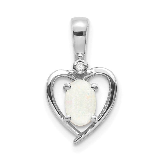 Gemstone and Diamond Heart Pendants- Sparkle & Jade-SparkleAndJade.com XBS473