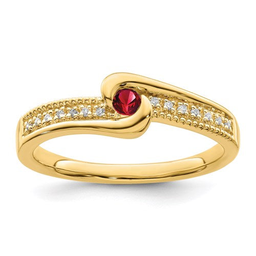 Genuine Diamond Accented Mother's Family Birthstone Ring- Sparkle & Jade-SparkleAndJade.com XMR39/1