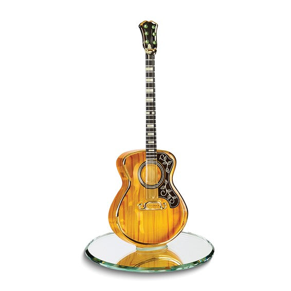 Glass Baron Acoustic Guitar Handcrafted Glass Figurine- Sparkle & Jade-SparkleAndJade.com GM21679