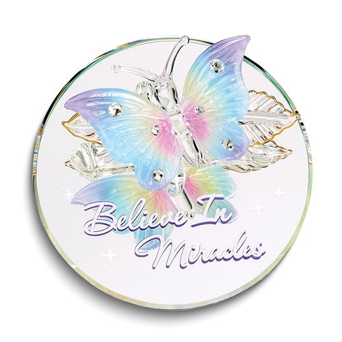 Glass Baron Butterfly Believe In Miracles Glass Figurine- Sparkle & Jade-SparkleAndJade.com GP921