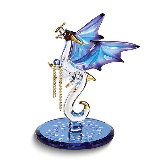 Glass Baron Dragon With Stars Glass Figurine- Sparkle & Jade-SparkleAndJade.com GP1140