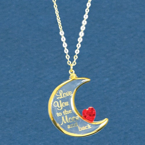 Glass Baron Love You To The Moon and Back Necklace- Sparkle & Jade-SparkleAndJade.com GM15179