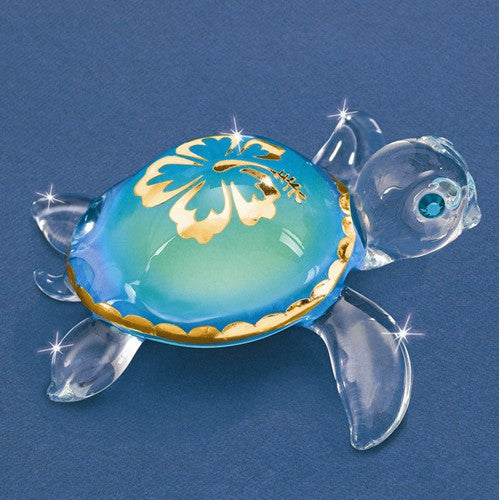 Glass Baron Small Aloha Sea Turtle Glass Figurine- Sparkle & Jade-SparkleAndJade.com GM6710 S2 261