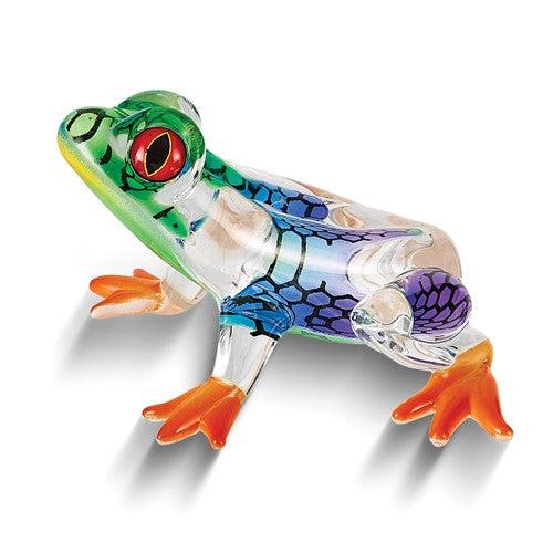 Glass Baron Small Island Hopper Frog Glass Figurine- Sparkle & Jade-SparkleAndJade.com GM1195 // S2-215