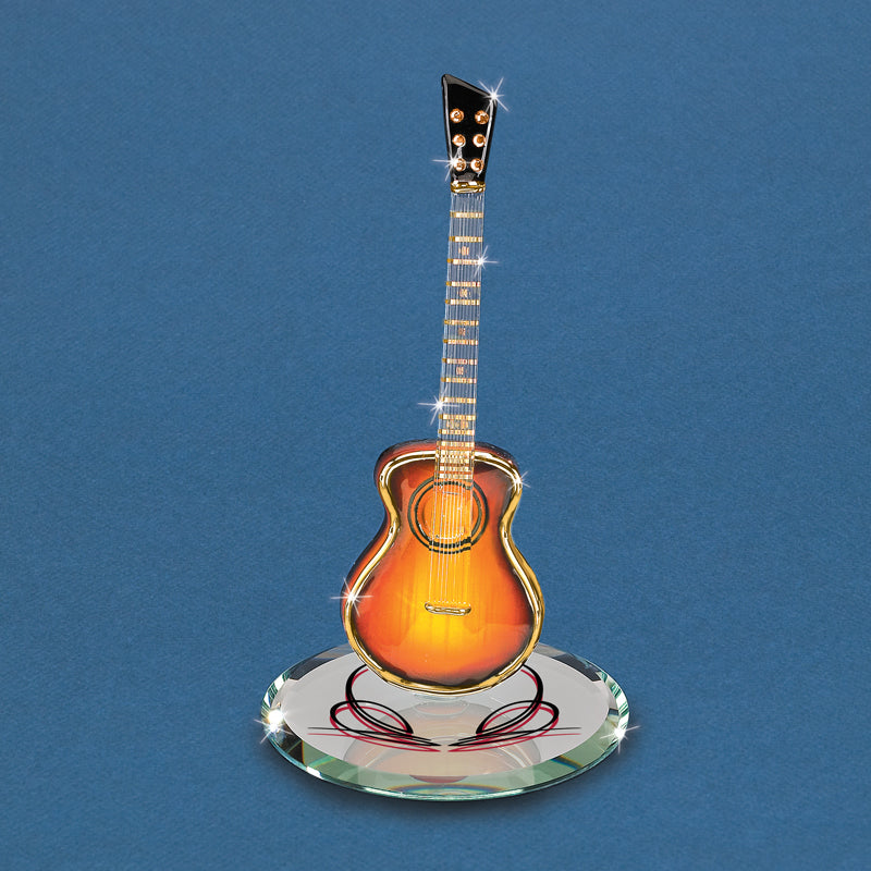 Glass Baron Sunburst Guitar Figurine- Sparkle & Jade-SparkleAndJade.com U2 743-S