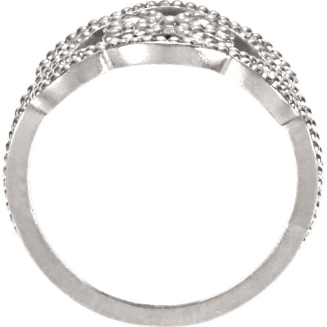 Granulated Filigree Design Ring- Sparkle & Jade-SparkleAndJade.com 