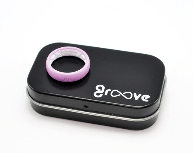 Groove Life Silicone THIN Ring - Lavender- Sparkle & Jade-SparkleAndJade.com TN-LVD-WHT-05