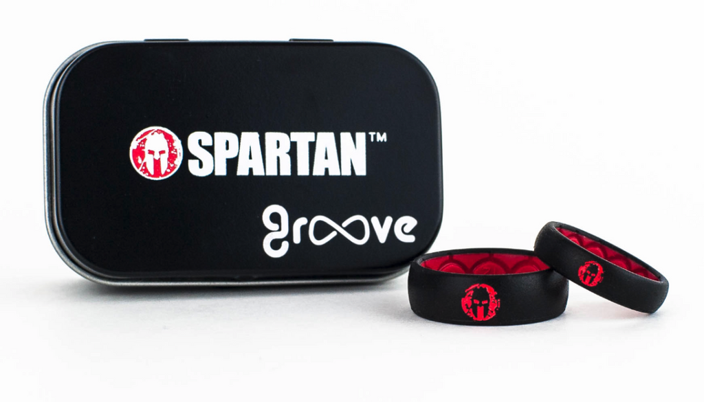 Groove LifeSpartan Race Sprint Red Silicone THIN- Sparkle & Jade-SparkleAndJade.com THN-SPRTN-BLK/RED-5