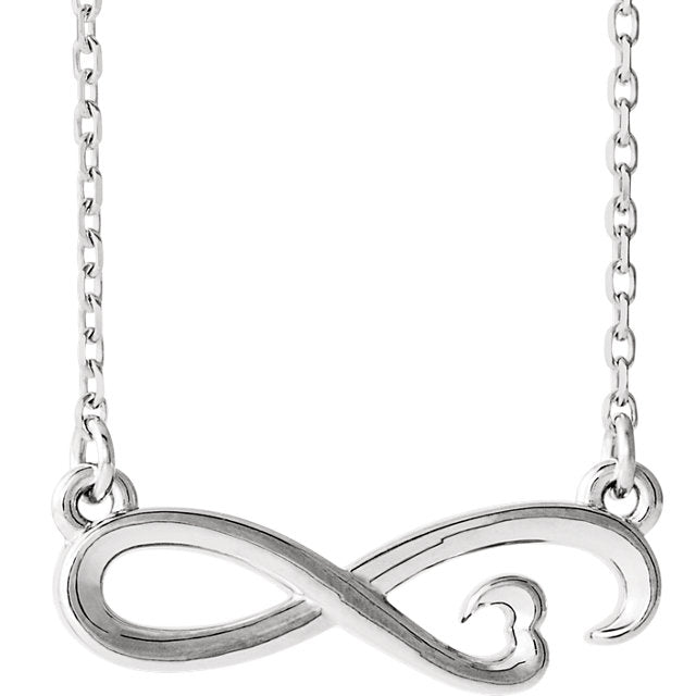 Infinity-Inspired Heart 16-18" Necklace- Sparkle & Jade-SparkleAndJade.com 86673:604:P