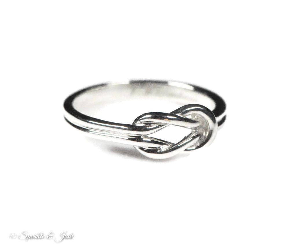 Infinity Love Knot Ring with Engraving- Sparkle & Jade-SparkleAndJade.com 