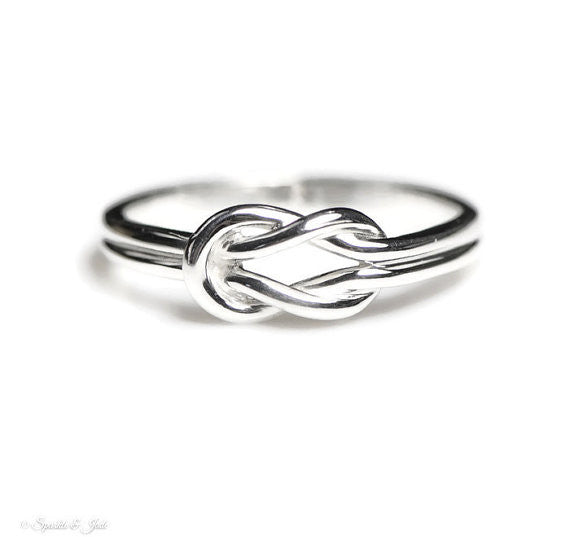 Infinity Love Knot Ring with Engraving- Sparkle & Jade-SparkleAndJade.com 5832:133388:P:10KW