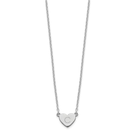 Initial Heart Necklace- Sparkle & Jade-SparkleAndJade.com 
