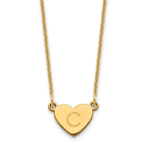 Initial Heart Necklace- Sparkle & Jade-SparkleAndJade.com XNA1347GP