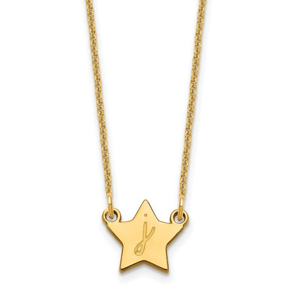 Initial Star Necklace- Sparkle & Jade-SparkleAndJade.com XNA1350GP