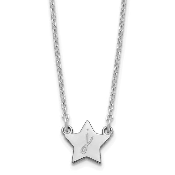 Initial Star Necklace- Sparkle & Jade-SparkleAndJade.com XNA1350SS