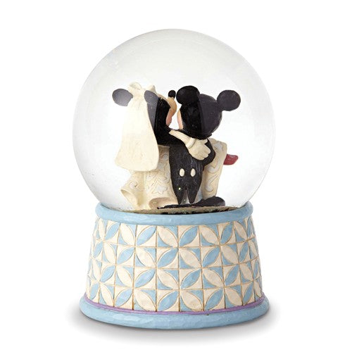Jim Shore Disney Traditions Mickey And Minnie Happily Ever After Waterglobe- Sparkle & Jade-SparkleAndJade.com GM19587