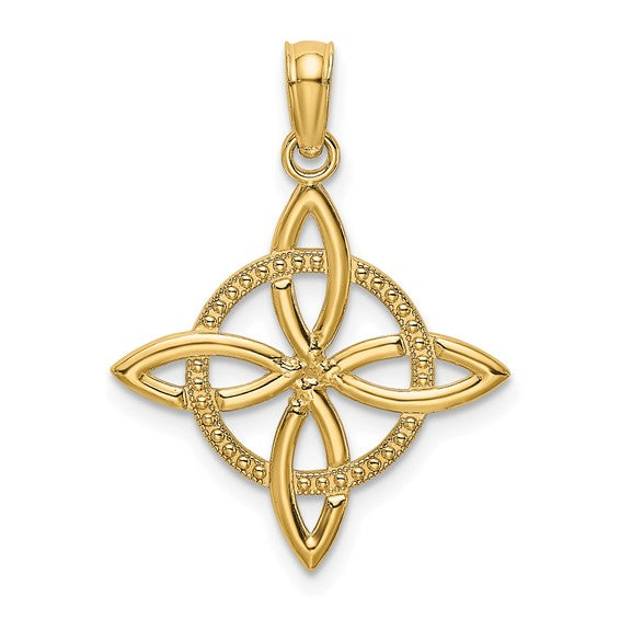 14k Gold Celtic Knot Eternity Knot Charm- Sparkle & Jade-SparkleAndJade.com K7223