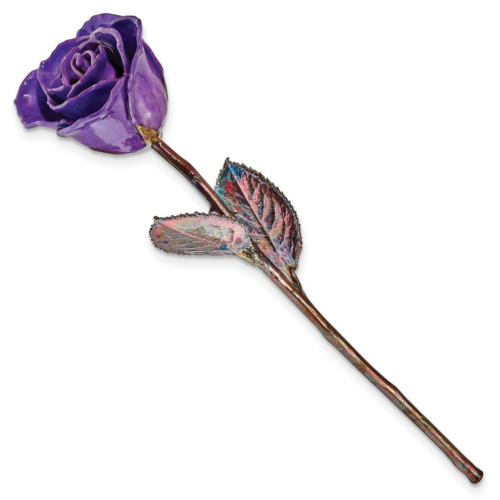 Lacquer Dipped Copper Trim Purple Rose- Sparkle & Jade-SparkleAndJade.com GM23905