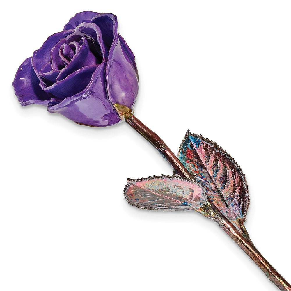 Lacquer Dipped Copper Trim Purple Rose- Sparkle & Jade-SparkleAndJade.com GM23905