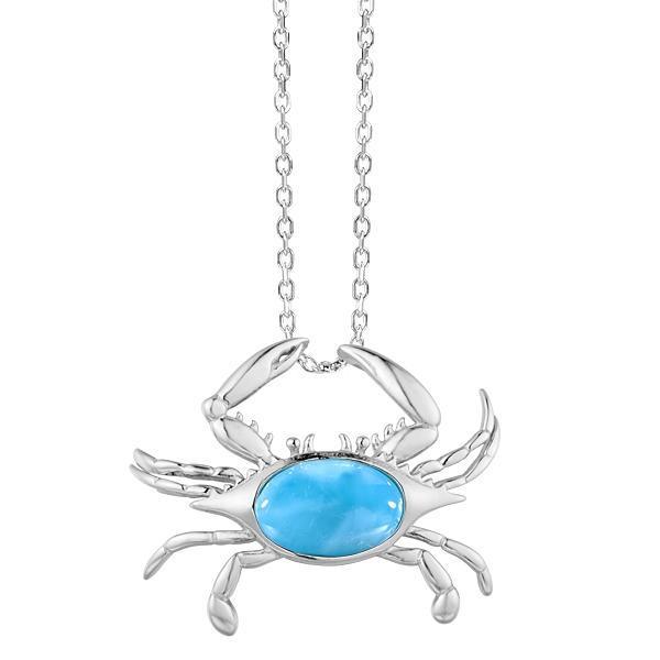 Larimar Atlantic Blue Crab Pendant- Sparkle & Jade-SparkleAndJade.com 581-81-01