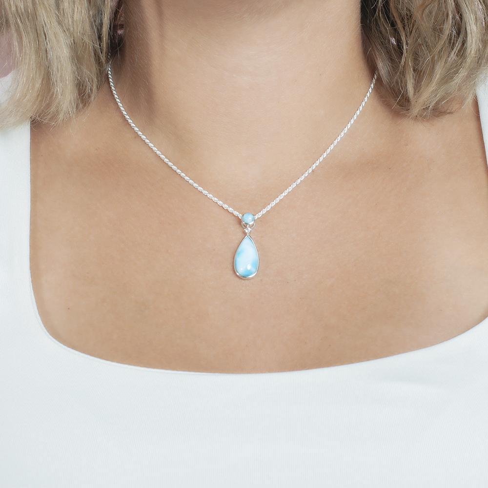 Larimar Bay Splash Teardrop Pendant- Sparkle & Jade-SparkleAndJade.com 760-81-01