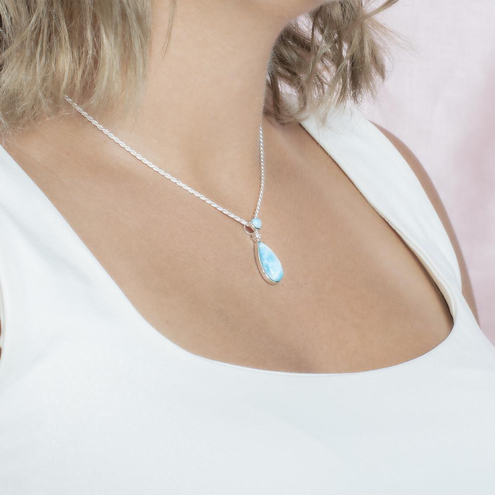 Larimar Bay Splash Teardrop Pendant- Sparkle & Jade-SparkleAndJade.com 760-81-01