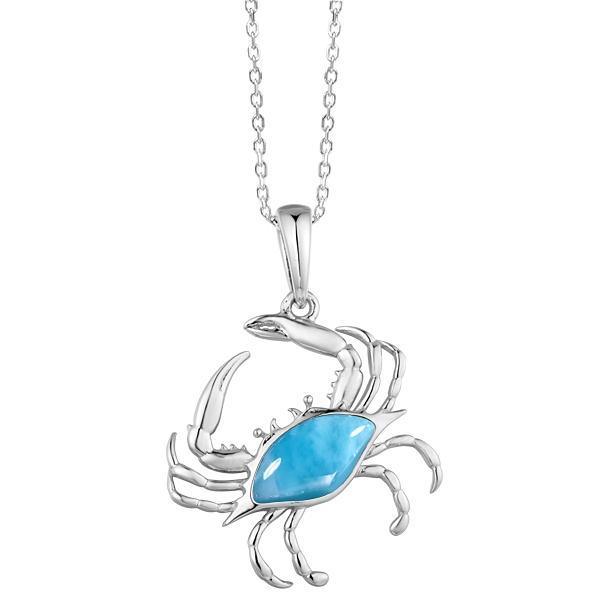 Larimar Blue Crab Pendant- Sparkle & Jade-SparkleAndJade.com 582-81-01