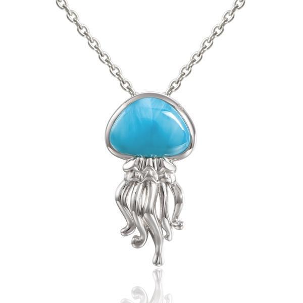 Larimar Button Jellyfish Pendant- Sparkle & Jade-SparkleAndJade.com 902-81-01