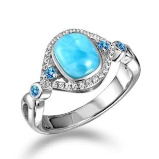 Larimar Crystalline Mandorla Ring by Alamea- Sparkle & Jade-SparkleAndJade.com 767-83-01-050