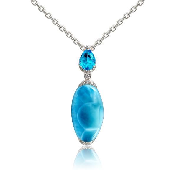 Larimar Eclipse Pendant- Sparkle & Jade-SparkleAndJade.com 881-81-01