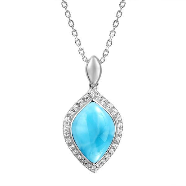 Larimar Mandorla Pendant- Sparkle & Jade-SparkleAndJade.com 748-81-01