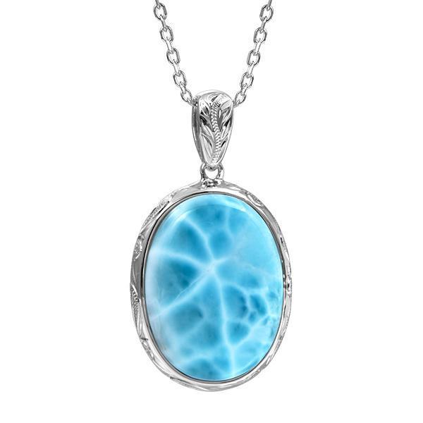 Larimar Ocean Reflection Pendant- Sparkle & Jade-SparkleAndJade.com 733-81-01