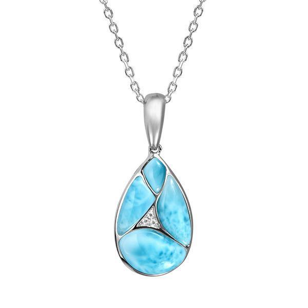 Larimar Pieces of Love Teardrop Pendant- Sparkle & Jade-SparkleAndJade.com 758-81-01