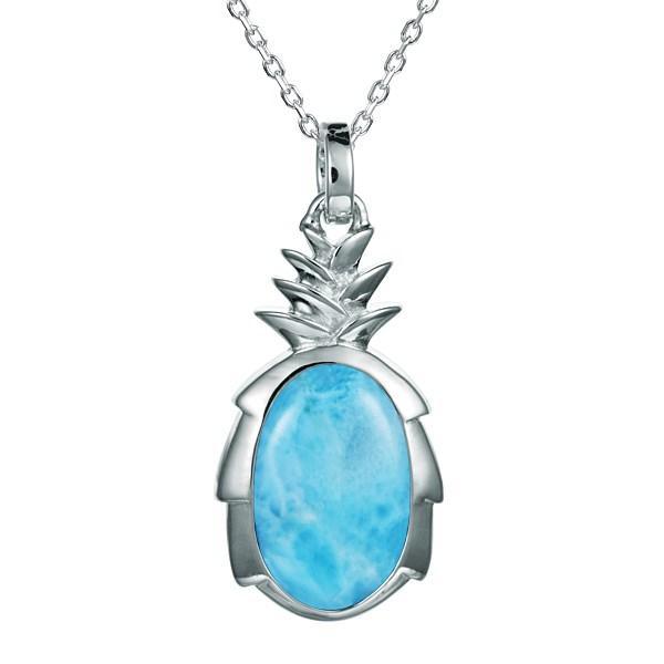 Larimar Pineapple Pendant- Sparkle & Jade-SparkleAndJade.com 047-81-01