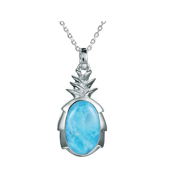 Larimar Pineapple Pendant- Sparkle & Jade-SparkleAndJade.com 047-81-02