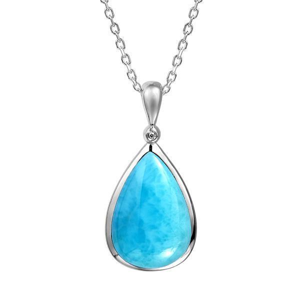 Larimar Reuleaux Teardrop Pendant- Sparkle & Jade-SparkleAndJade.com 790-81-01